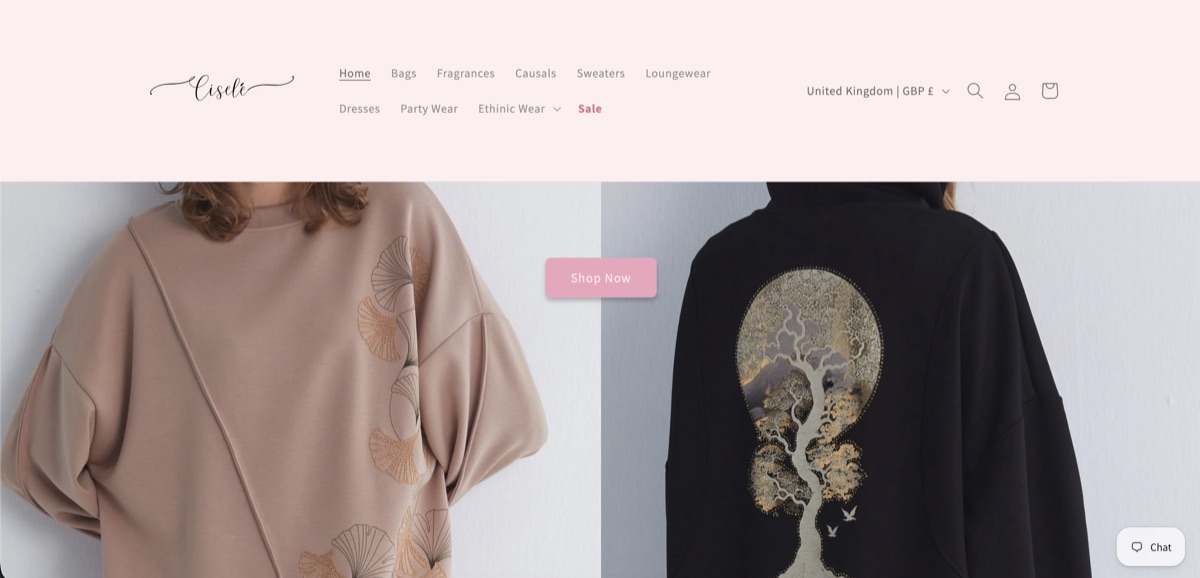 Cisele Clothing — women's fashion and apparel eCommerce store